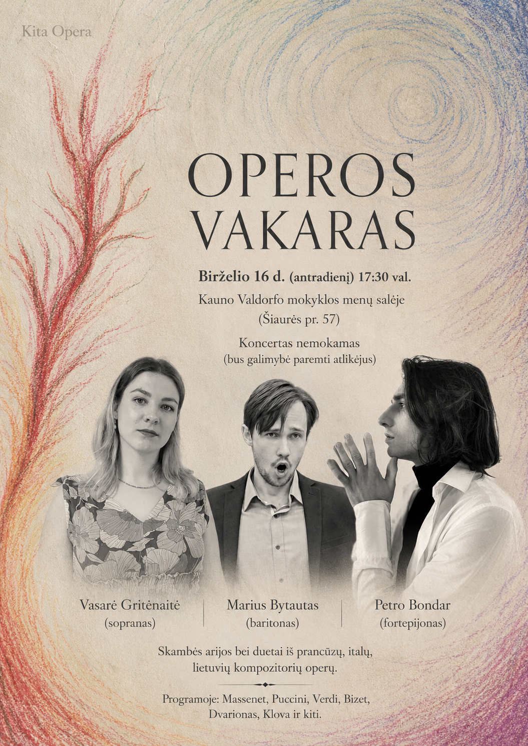 Operos vakaro plakatas
